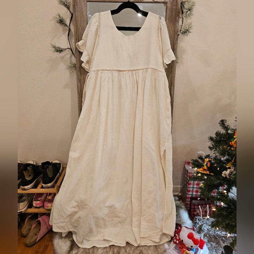 Free People Cream Maxi Dress